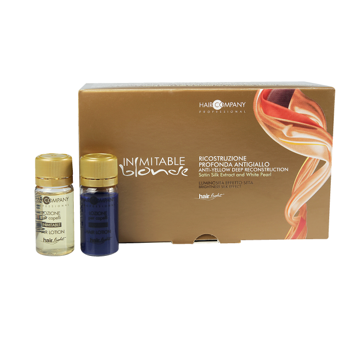 Hair Company Inimitable Blonde Anti-Yellow Deep Reconstruction - Oil and booster for deep restoration of hair and neutralization of yellowness